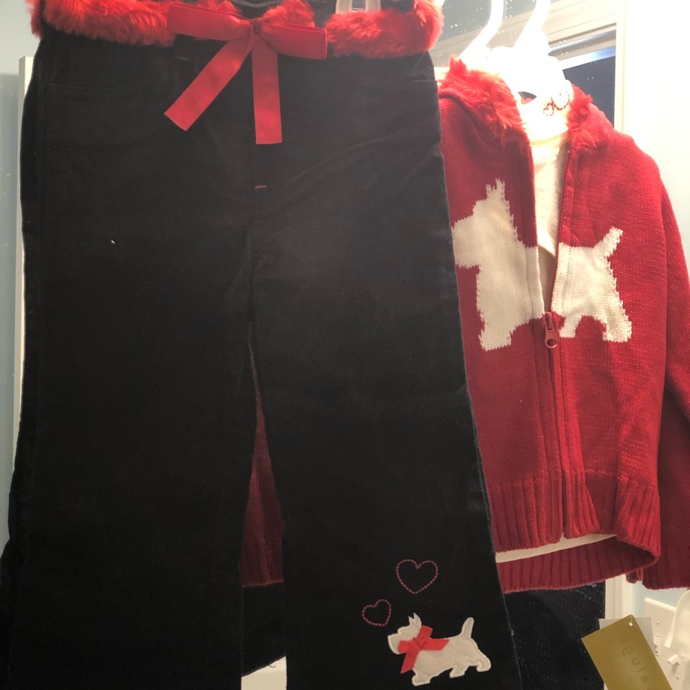 Scottie Dog cardigan set and pants